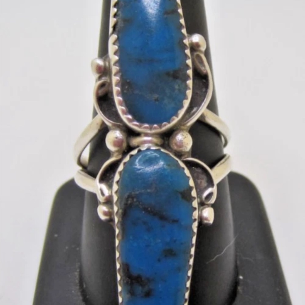 Navajo Silver Ring Bernadine Begay Tsosie Southwest Turquoise
